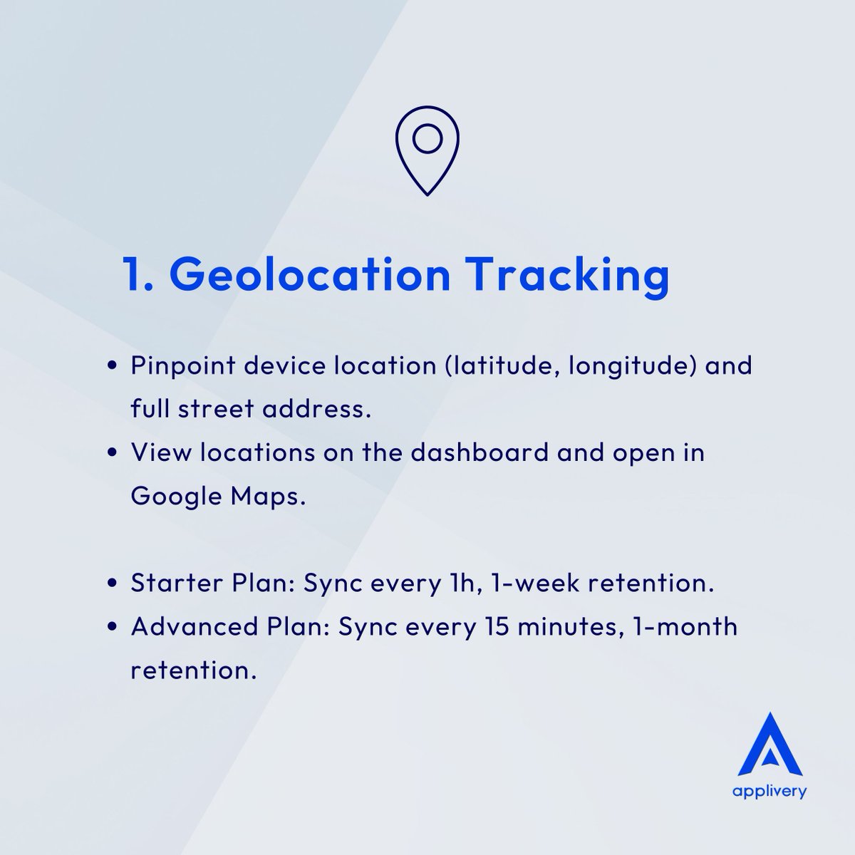 Applivery's tweet photo. 🚀 Applivery's #Android #MDM: Redefining Control &amp; Security 📲✨

🌐 🔐 Revolutionize device tracking with #geolocation precision, app behavior #insights, and #networktraffic monitoring. Tailor plans to fit your needs and embrace a secure, flexible future. 🌟 https://t.co/rMWEwGVJRM