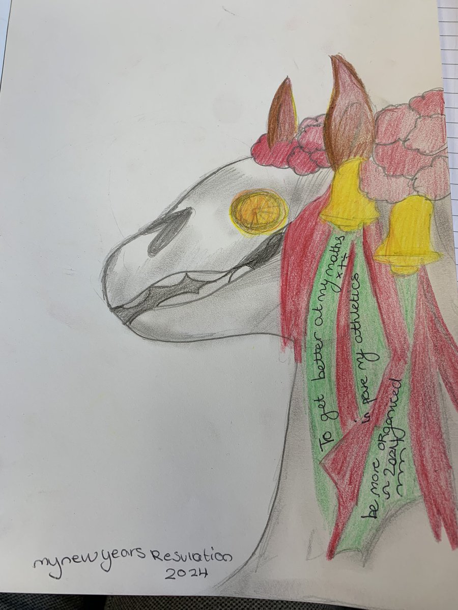 gwaunmeisgyn's tweet photo. New Years Traditions and Resolutions art work 🐎 🎊 🌌#creativecariad https://t.co/xu4hZjQHJL