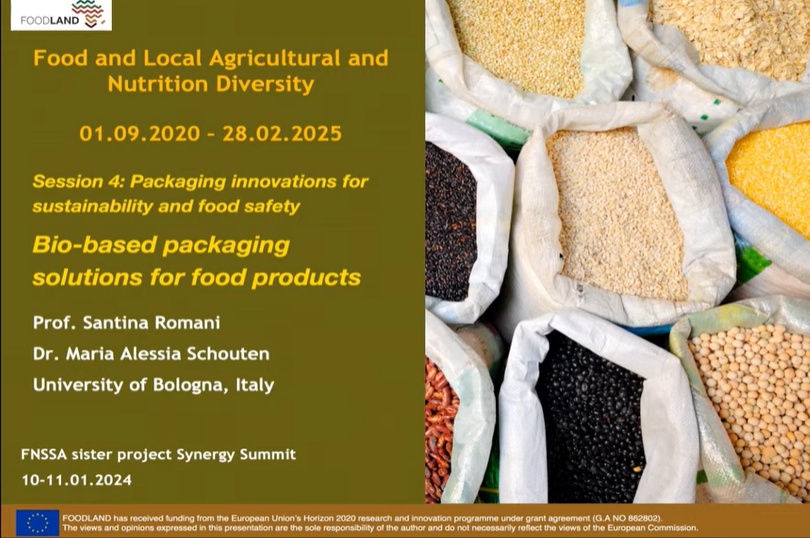 FoodLANDafrica's tweet photo. S. Romani @Unibo reported the realisation of bio-based #packaging prototypes able to preserve the overall quality of food products. Characterisation of the materials have been carried out at lab-scale, now it is the turn of validation on an industrial scale #foodafrica #Helsinki https://t.co/QfmtNkfmMa