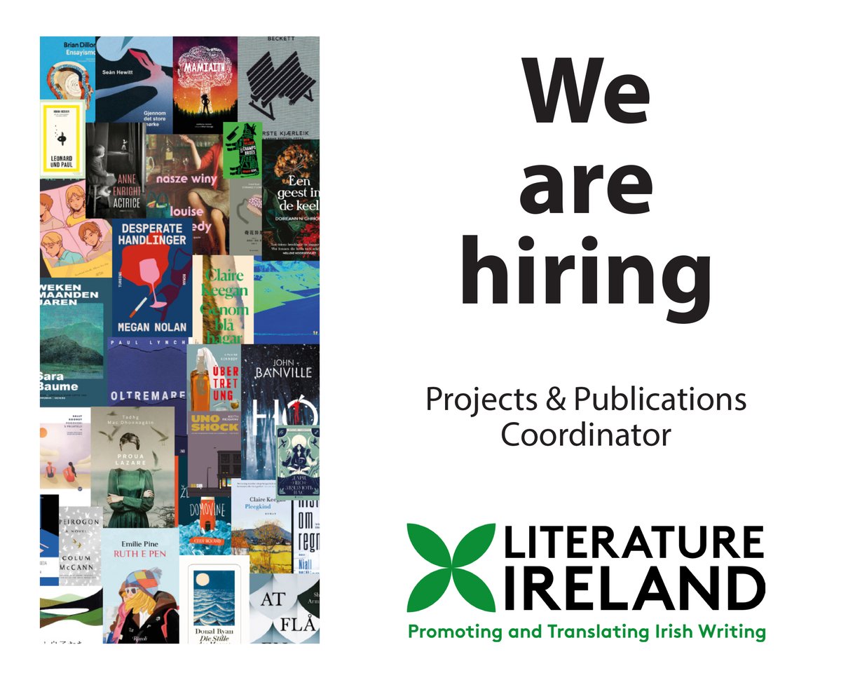 Literature Ireland seeks applications for the post of Projects & Publications Coordinator. Join the Literature Ireland team and help bring Irish literature to readers around the world! For more details, visit bit.ly/48tNPm0