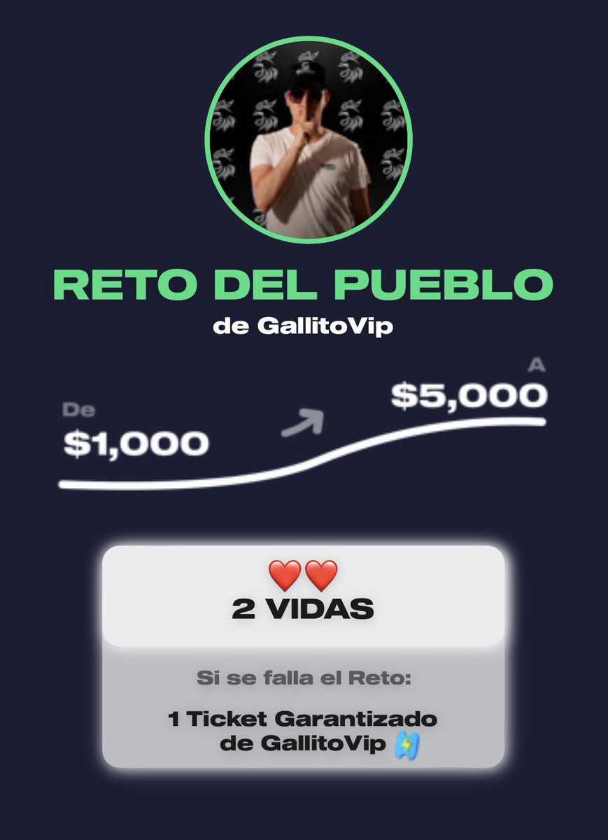 GallitoVip's tweet photo. RETO ESCALERA GRATIS 🫂❤️

PAL PUEBLO Y POR EL PUEBLO🚀

Voy a regalar 20 banks de 500 pesos entre los RT y ❤️🫂

Limite 500 personas!💣

Ingresa al grupo aquí 👇🏻

https://t.co/vAyREqAOPZ https://t.co/Csy4KrU7DB