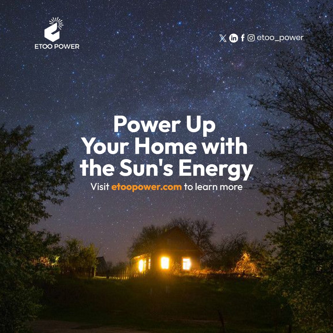 etoopower's tweet photo. Avoid power outages this season with our battery backup systems.

Our solar solutions and backup battery systems guarantee a reliable power source during the colder months.. https://t.co/XC3LJhlRDY