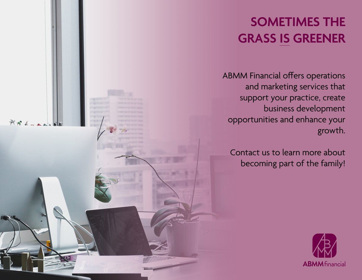 ABMMfinancial's tweet photo. Considering what else is out there? At ABMM, we bridge the gap between career and independent financial professionals to create a unique opportunity to grow your business! If you are looking for a change, ABMM can help!
 #JoinTheFamily
 #ChangingTheLandscape
 #IndependentAdvisors https://t.co/gQ5dcxULZg
