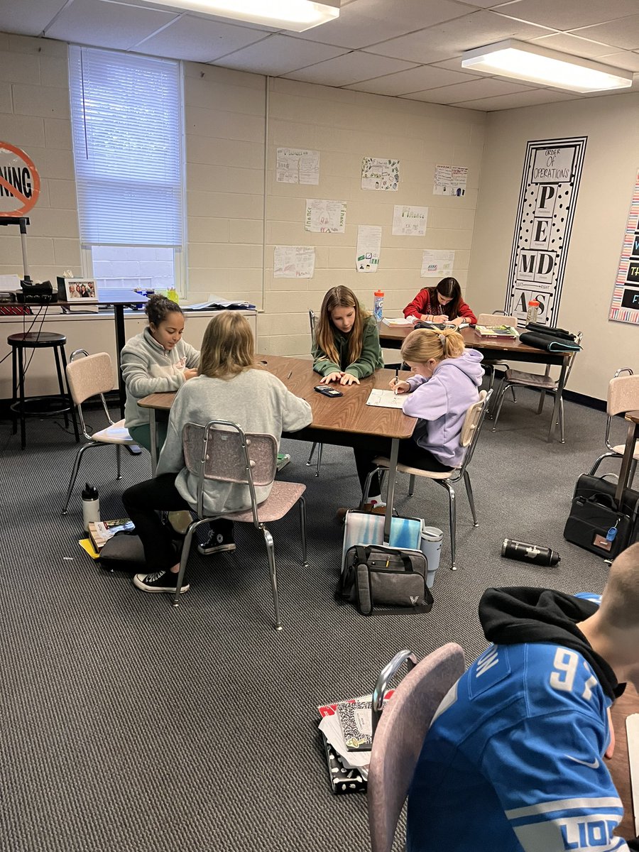 Practicing conversion factors! One person writes while the other instructs them what to write <a href="/CMSredwolves/">Clinton Middle School</a>