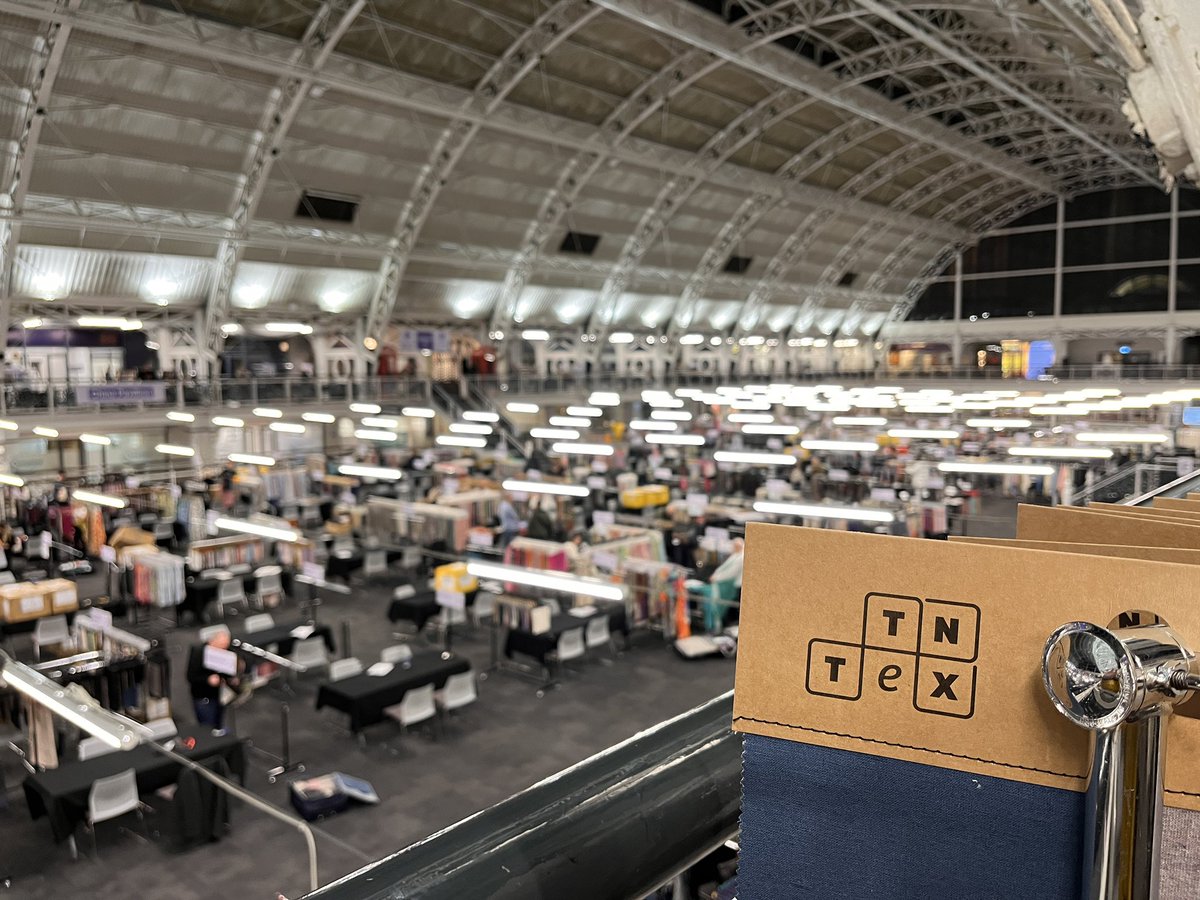 tntex_eu's tweet photo. Ready for the second day of @thelondontextilefair! 
It’s the last chance to discover our sustanible tntex fabric made in Barcelona ♻️
Come and visit us at the stand U28 balcony

#slowfashion #recycledfashion #recycle #circulardesign #fashion #sustainable #sustainableliving https://t.co/SLowE9Tpzo
