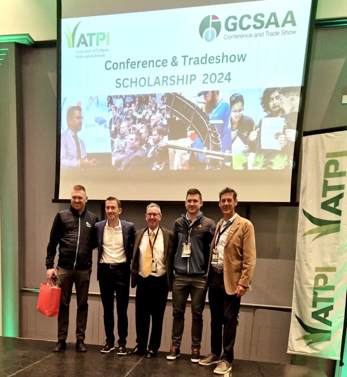 Here at @ATPI21's 2024 Sportsturf Ireland Conference. Great to be with our Irish counterparts and be a part of announcing the @GCSAAConference scholarship winners. Gary Byrne, Course Superintendent Athenry & Billy O’Keeffe 1st Assistant, Adare Manor. Congrats! See you in Phx!