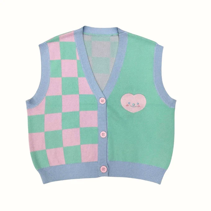 Lovely Sweater Vest Available for limited Preorder start January 26th 1:00 pm EST/10:00 am PST#appareldesign #fashiondesign #illustration 