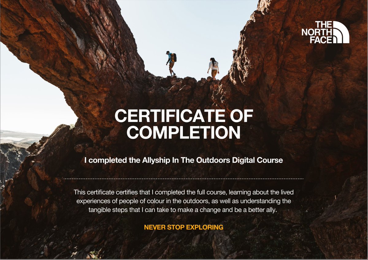 The outdoors belongs to everyone. As a white man, it is important that I grow in my knowledge and awareness. Well done <a href="/thenorthface/">The North Face</a>