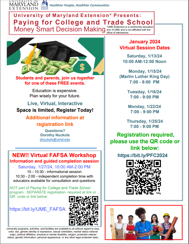WildeLake_BSAP's tweet photo. Free Virtual FASFA Workshop. 💲💵💰 https://t.co/ND181vXjiI