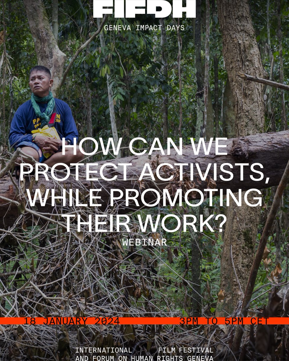 fifdh's tweet photo. #Industry #FIFDHImpactDays annual webinar on January 18. This year we ask: How do we protect activists while promoting their work? A case study and panel explore safety measures for protagonists when working on sensitive human rights issues. Register now ➡️https://t.co/UfgLtKlsdv https://t.co/iAZOOgUuIz