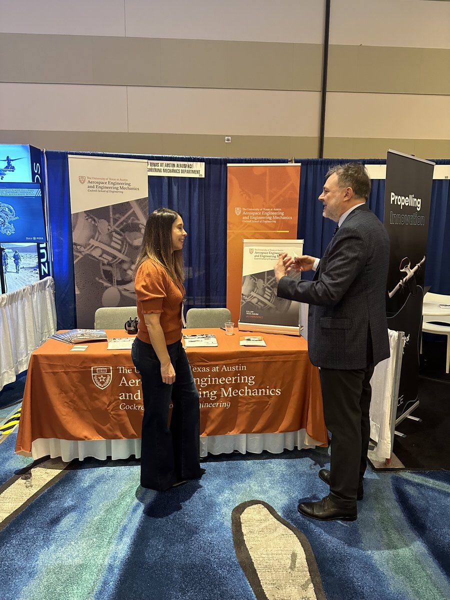 UTAerospace's tweet photo. We're pleased to see plenty of #TexasEngineering representation at the 2024 #AIAASciTech Forum and Exposition. If you're attending this week, be sure to fly over to our booth in the Expo Hall to learn why the sky is not the limit @UTAerospace! ๐๐ค@CockrellSchool @aiaa https://t.co/nqWYBNL2Lp