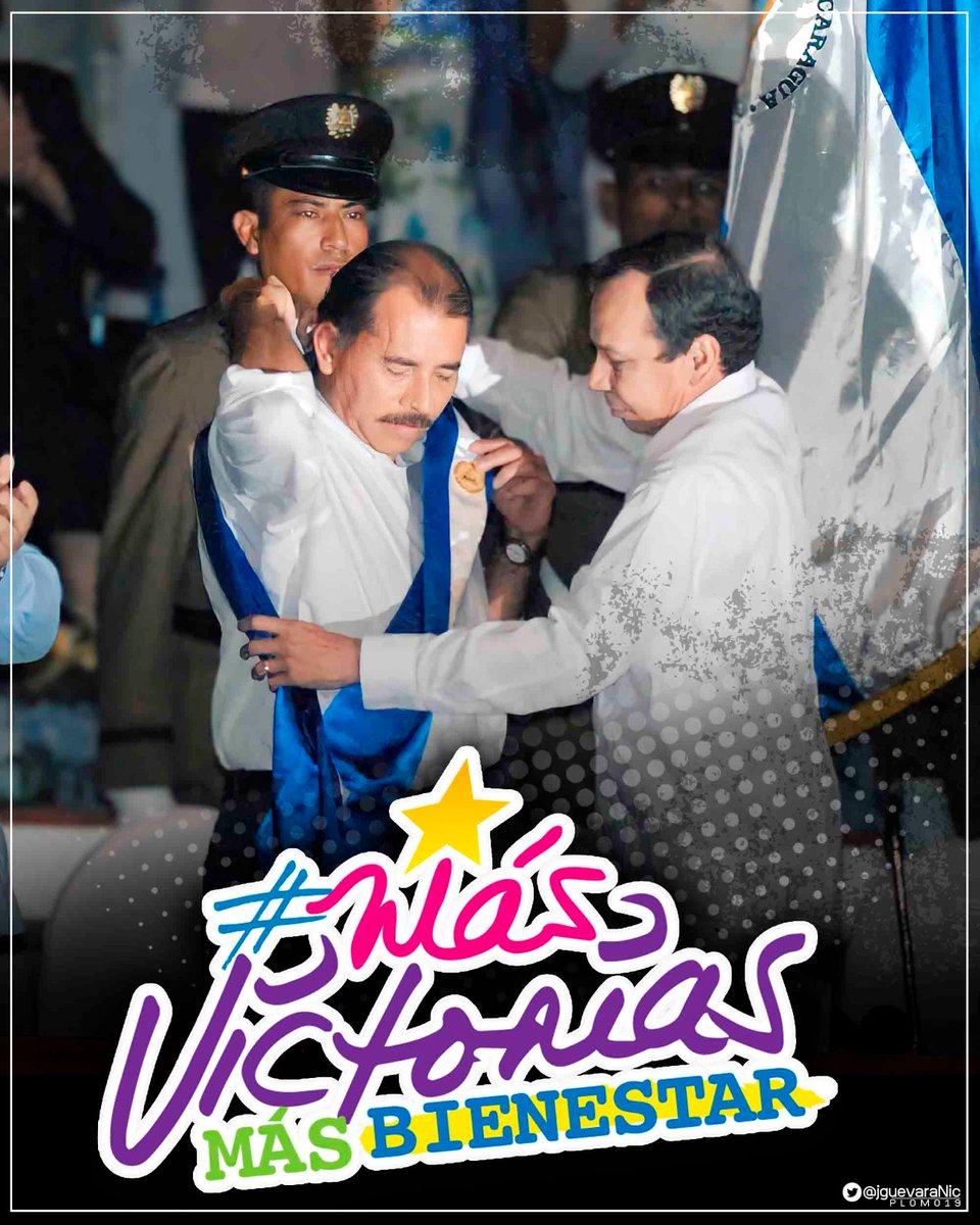 #4519LaPatriaLaRevolución 
Celebramos junto a nuestro Comandante y Presidente Daniel Ortega 17 años en sendas de prosperidad ✌️❤️🖤