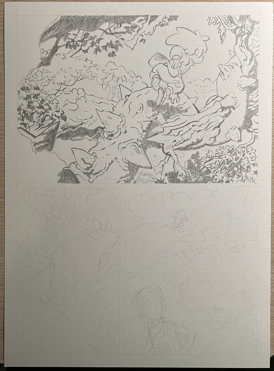 capogriso's tweet photo. Copia di una tavola di @ChrisSamnee  Un grandissimo artista che riesce a dare movimento ad ogni vignetta, creando quasi un piccolo film. 
Matita su A3. 

#fumetto #arte #disegno #matita https://t.co/cyn1JjPgtt