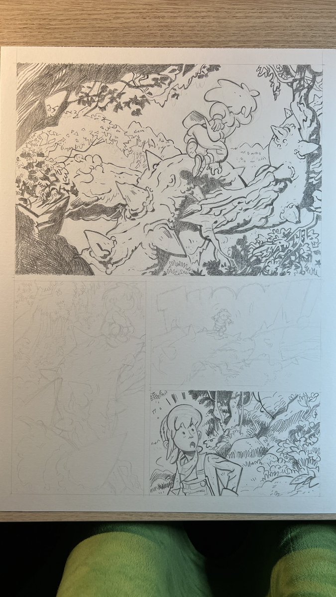 capogriso's tweet photo. Copia di una tavola di @ChrisSamnee  Un grandissimo artista che riesce a dare movimento ad ogni vignetta, creando quasi un piccolo film. 
Matita su A3. 

#fumetto #arte #disegno #matita https://t.co/cyn1JjPgtt