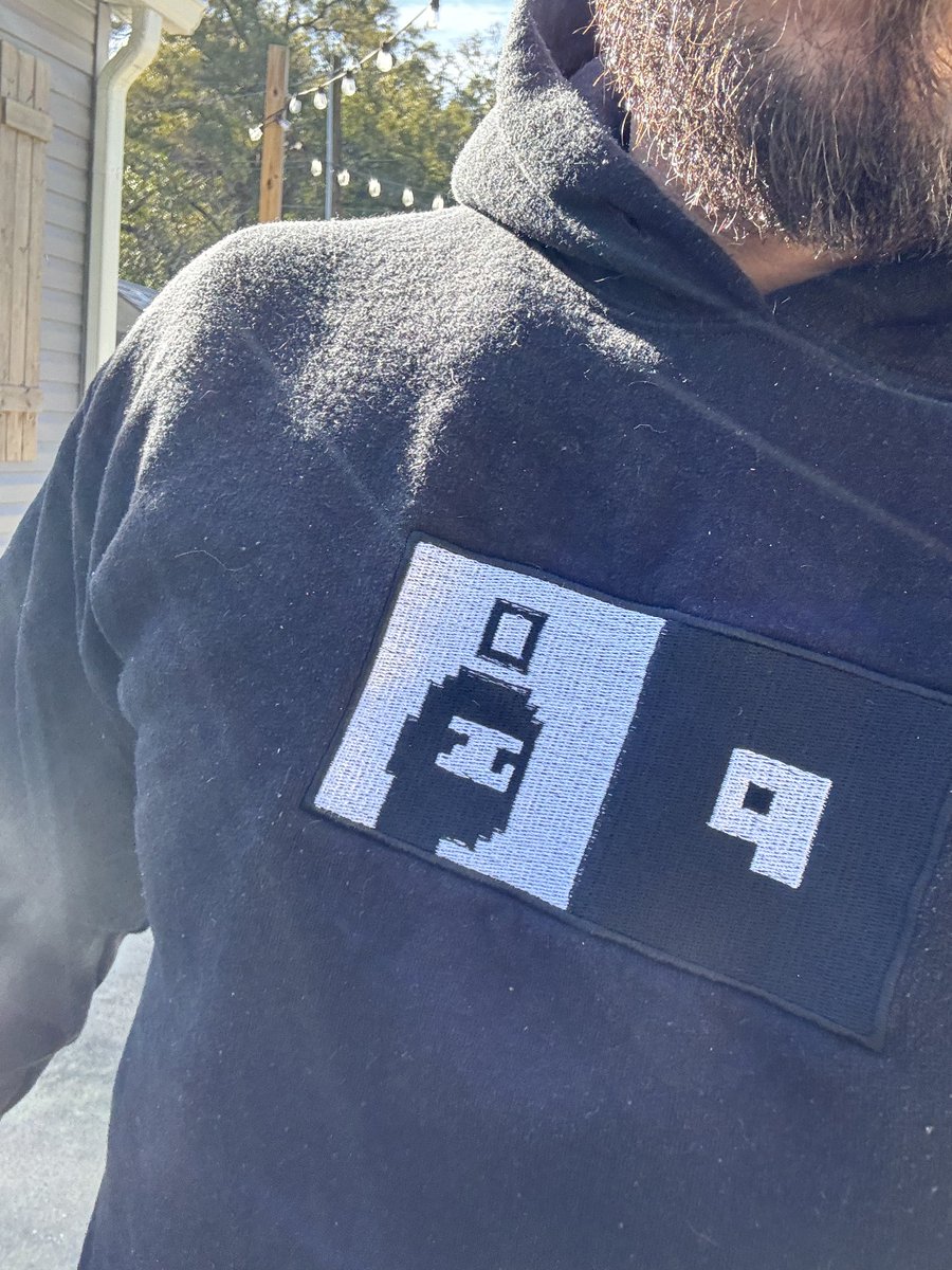 This lady at the gas station said she loves my hoodie 🖤 <a href="/passersbydao/">Passersby DAO</a>