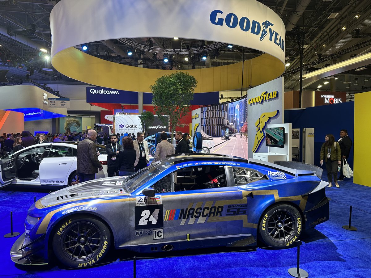 The <a href="/TeamHendrick/">Hendrick Motorsports</a> #GARAGE56 ride found itself on display at the Consumer Electronics Show (CES) in the <a href="/goodyear/">Goodyear</a> booth.

Looking sporty.....