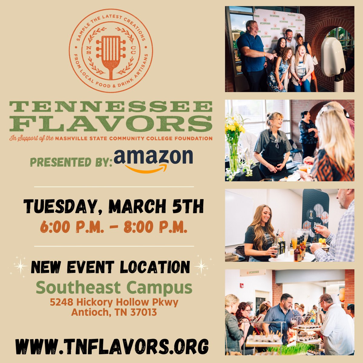 Thank you <a href="/amazon/">Amazon</a>  for being our Presenting Sponsor!

Get your early bird ticket today - event.gives/tnflavors24

#TNFlavors #NashvilleState #NashvillEvents