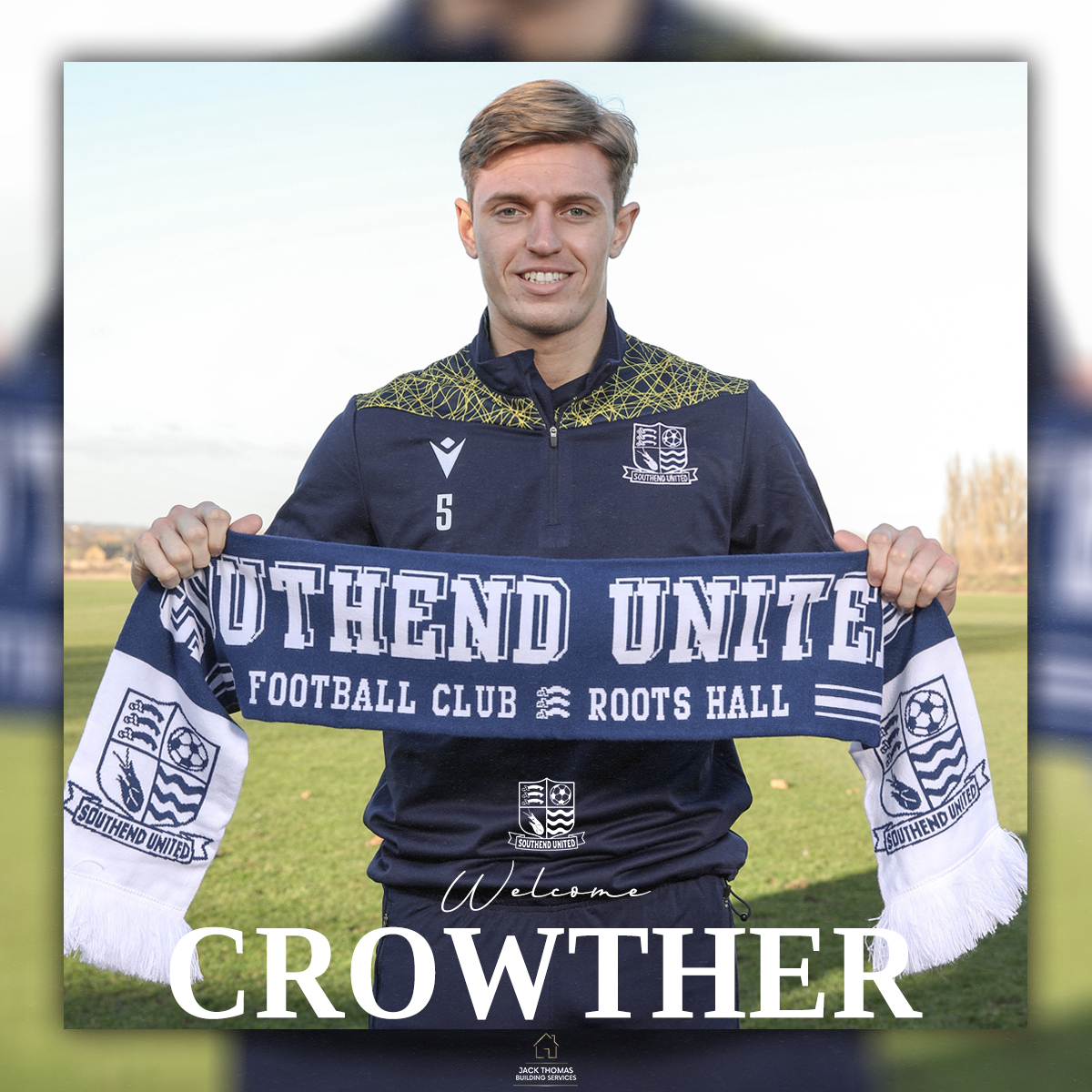 SUFCRootsHall's tweet photo. 📝 The Club can confirm the signing of Adam Crowther from King's Lynn Town.

The 23-year-old centre-back joins on a two-and-a-half year deal. 💙 https://t.co/nlmk0Ms0xz