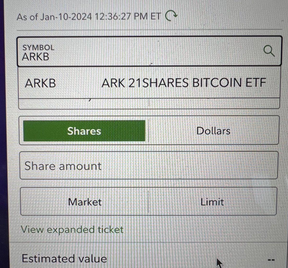 BitcoinMagazine's tweet photo. JUST IN: 🇺🇸 VanEck and ARK 21Shares spot #Bitcoin ETFs have listed on Fidelity's website, but unable to officially trade yet.

Still awaiting SEC approval. https://t.co/A5EhOUQG3u