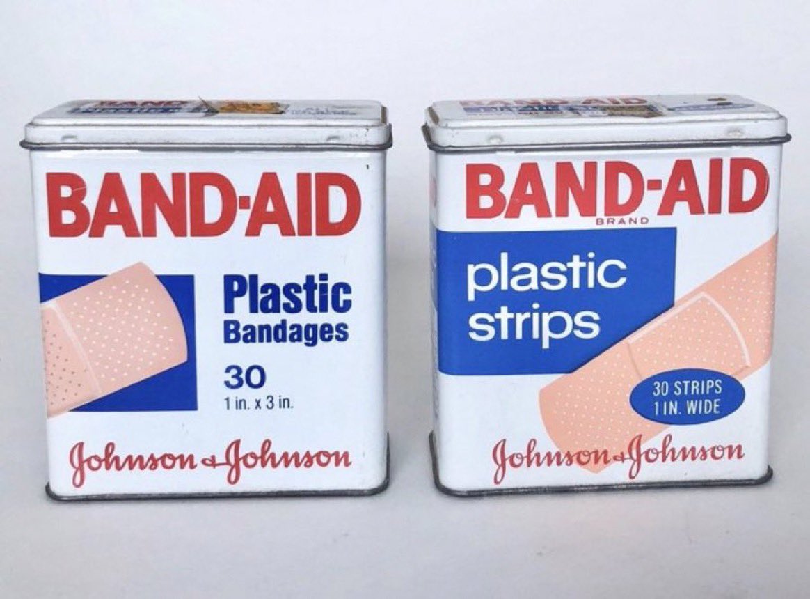 Super70sSports's tweet photo. Remember when Band-Aids came in a metal box that had some fucking gravitas? https://t.co/3Bv7LY8n9K