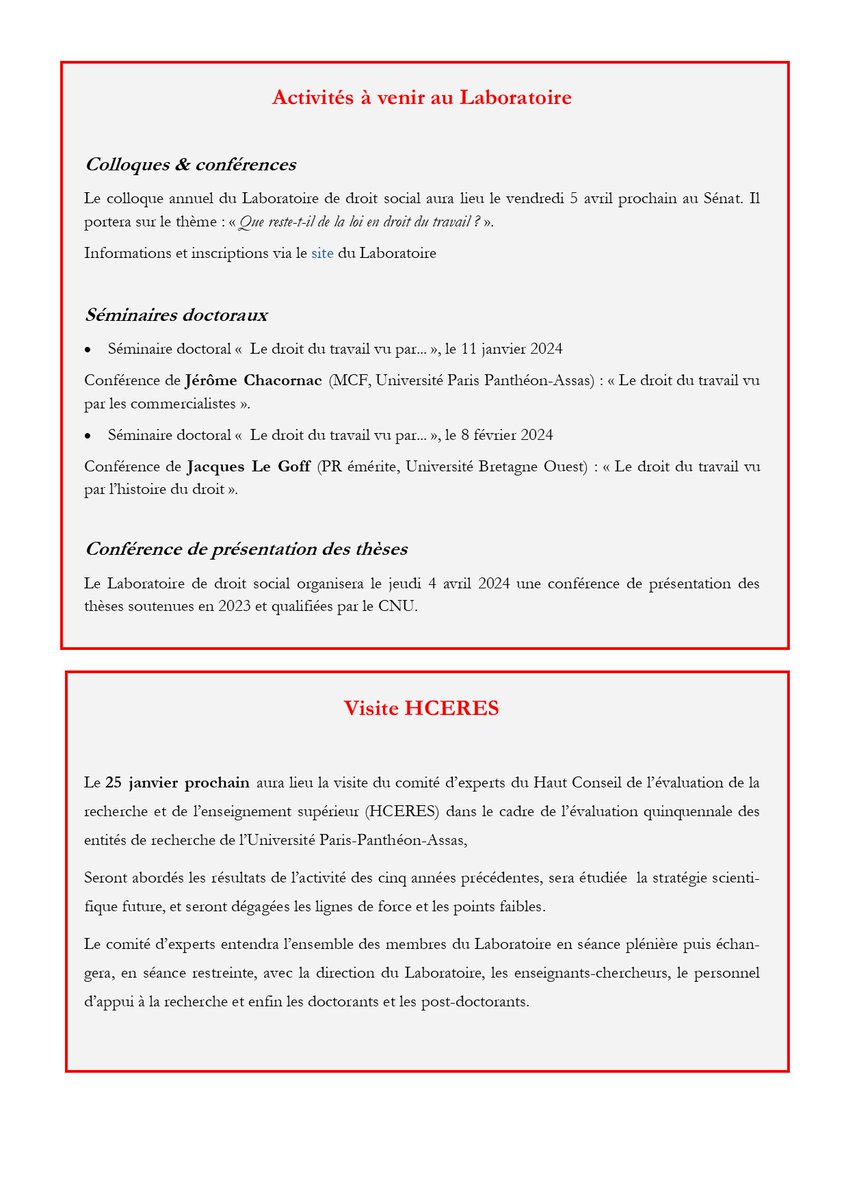 Laboratoire de droit social tweet media