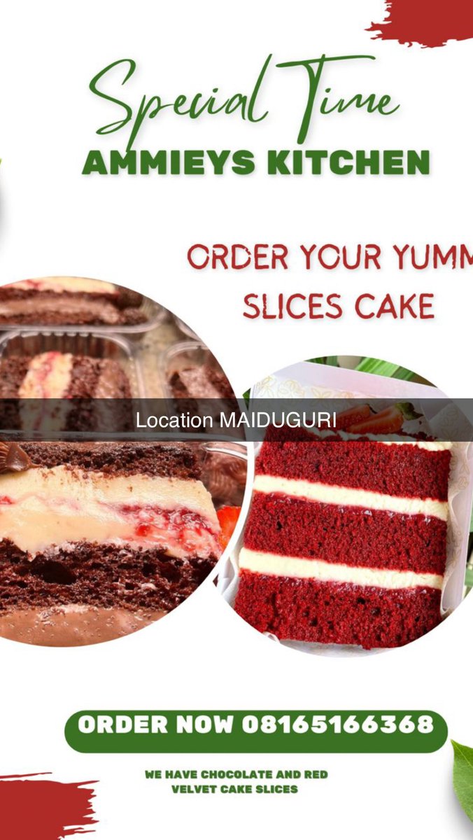 aminatyy_'s tweet photo. Hello everyone if u want a yummy and tasty cake slice kindly call 08165166368 to ORDER  or send a msg via WhatsApp 
PLS RT https://t.co/wkckuz6qpq
