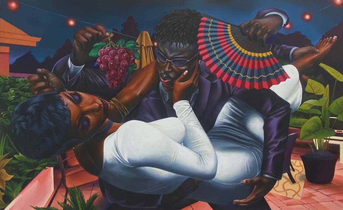 DAILY ART SPOTLIGHT 🖼️ 🌊:

Is You Is (2023) 

By: <a href="/hueydynamite/">AJ</a> 💙✨