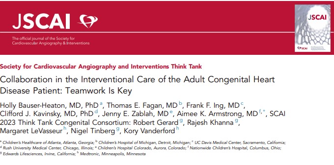 🆕📚. @SCAI Congenital Think Tank on collaboration between #CHD & #SHD ICs to improve care of #ACHD pts. ➡️doi.org/10.1016/j.jsca… @HollyBHMD @SHDcathman @AimArmstrongMD