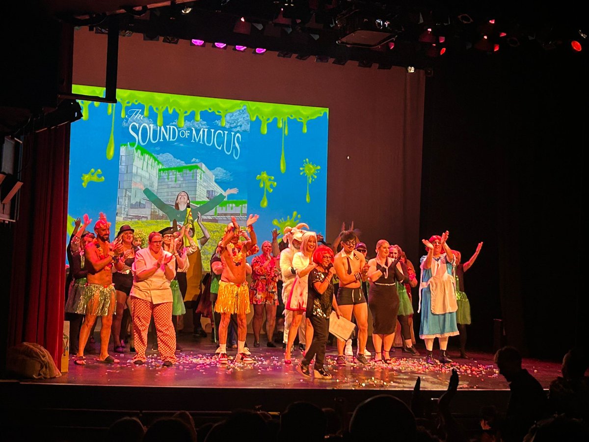 HHFTCharity's tweet photo. What an utterly FANTASTIC panto!๐ญ๐
Saturday saw this year's panto 'The Sound of Mucus' performed by a cast of our wonderful Hampshire Hospitals staff to raise money for our charity๐
We can't wait for next year already!
#BasingstokeEvents #CharityPanto #HampshireCharity https://t.co/PxFKy4URh1
