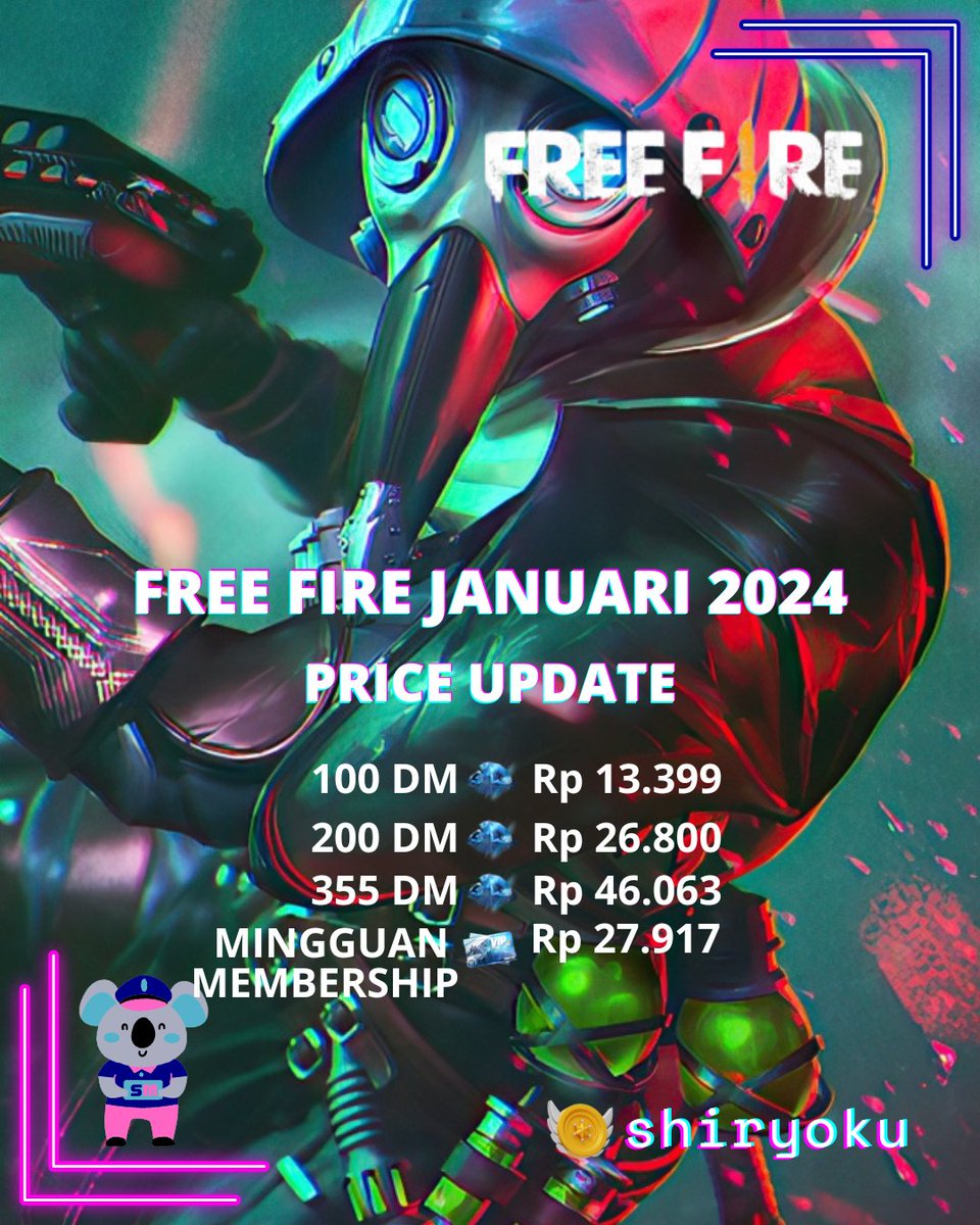 shiryokumart's tweet photo. Jangan Lewatkan Promo FREE FIRE JANUARI 2024 dengan harga terbaik hanya di Shiryoku Mart
---
Order Via :
Website: https://t.co/diXu1H2w94
Google Playstore: Shiryoku Mart
#topupdiamondmurah #topupdiamondml #topupffmurah #topupfreefire #shiryokumart #shiryoku #topupfftermurah https://t.co/PwrtUqs8XV