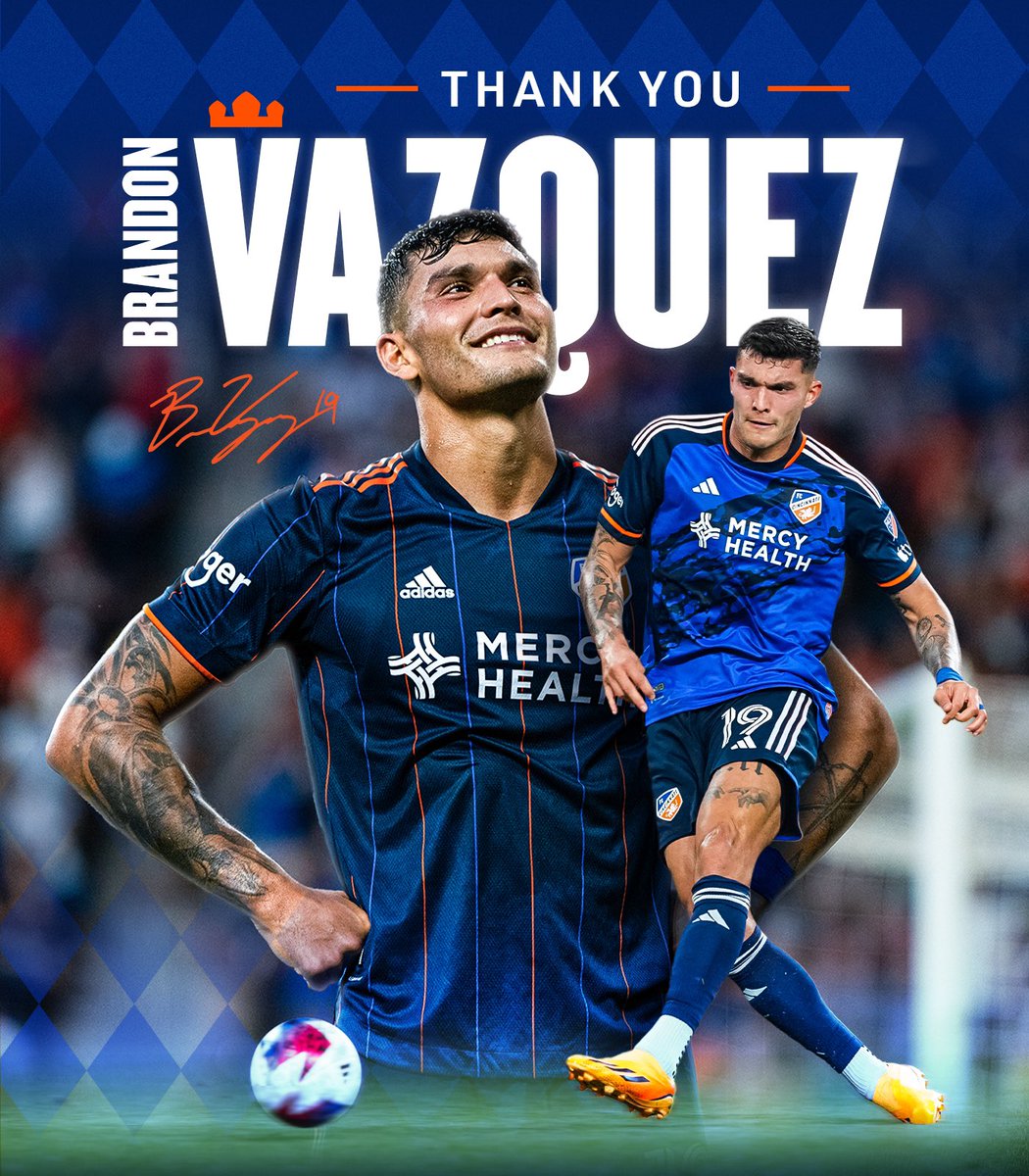 fccincinnati's tweet photo. An incredible representative of FC Cincinnati on and off the pitch 🫶

Thank you for everything, Brandon. We wish you and your family all the best! https://t.co/zDevhWsanH