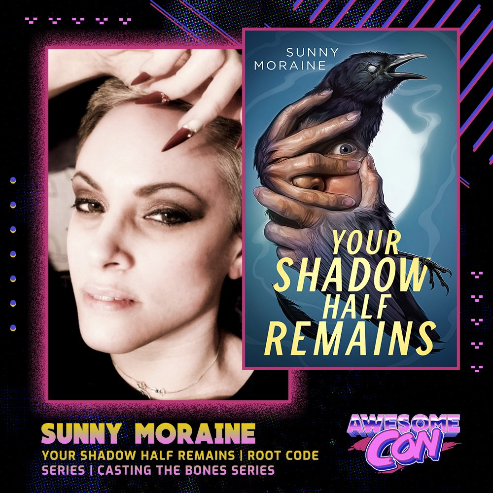 AwesomeCon's tweet image. 🎺 GUEST ANNOUNCEMENT 🎺 Author Sunny Moraine—best known for the #RootCode series, #CastingtheBones series, the upcoming horror novella #YourShadowHalfRemains, and more—is coming to #AwesomeCon, March 8-10!

✨ awesome-con.com/guest
🎟️ awesome-con.com/badges