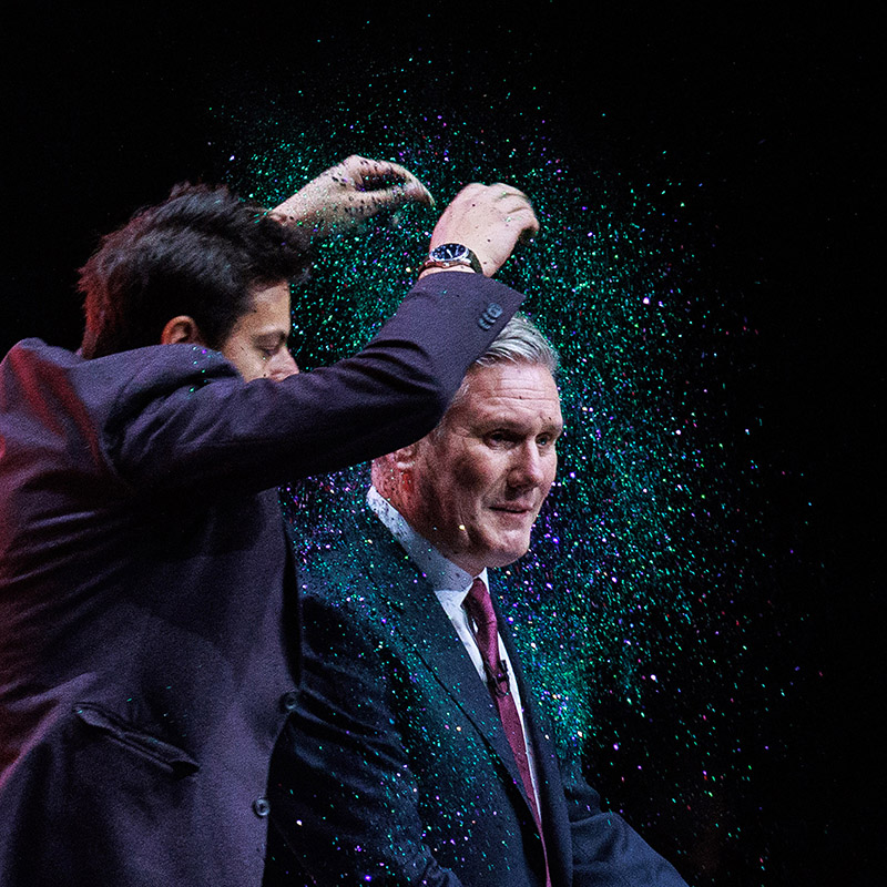 1 of the most recognisable images of 2023. Keir Starmer glittered appeared on most front pages in UK. Photographer Joel Goodman is the 2nd speaker announced for The Eye International Photography Festival Oct 18-20th Aberystwyth Arts Centre. Please RT to your followers