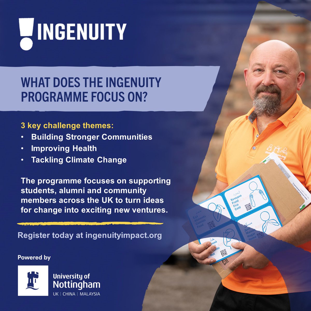Are you sitting on an idea that could help the UK’s major social, health and environmental challenges? @IngenuityImpact can help turn your ideas for change into reality. The most impactful ideas are awarded top prizes and receive a share of £75,000. ⬇ ingenuityimpact.org