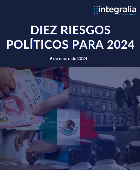 Integralia_Mx's tweet photo. En @IntegraliaMx publicamos el reporte Diez riesgos políticos para 2024.

Puesto que este año se celebran elecciones presidenciales, legislativas y locales en México, la mayoría de los riesgos que vislumbramos se relacionan, de algún modo u otro, con el proceso electoral. 

Lee nuestro reporte completo en: https://t.co/3rNcpwjfrC