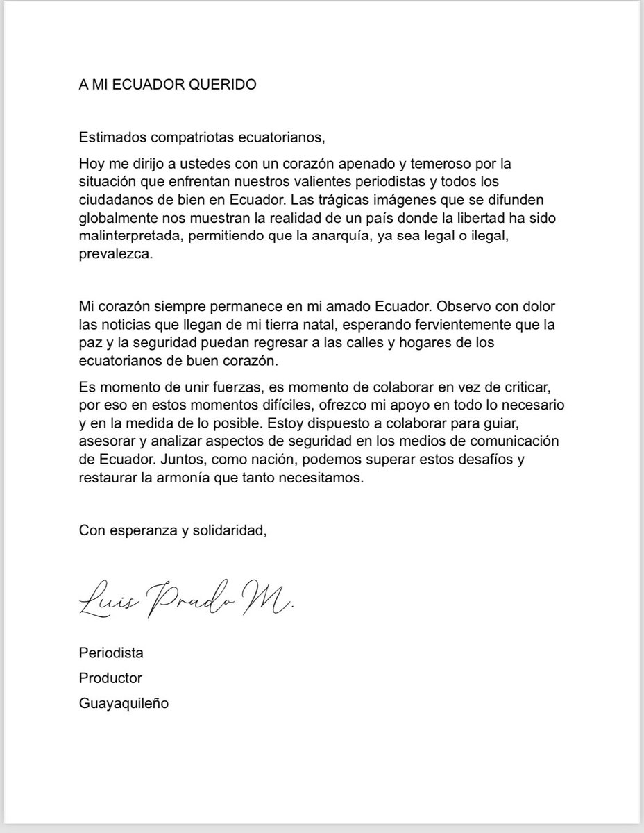 LUISPRADOTV's tweet photo. @Presidencia_Ec @tctelevision @teleamazonasec @RTSEcuador @Gamavisionecu https://t.co/HZHW9R4e99