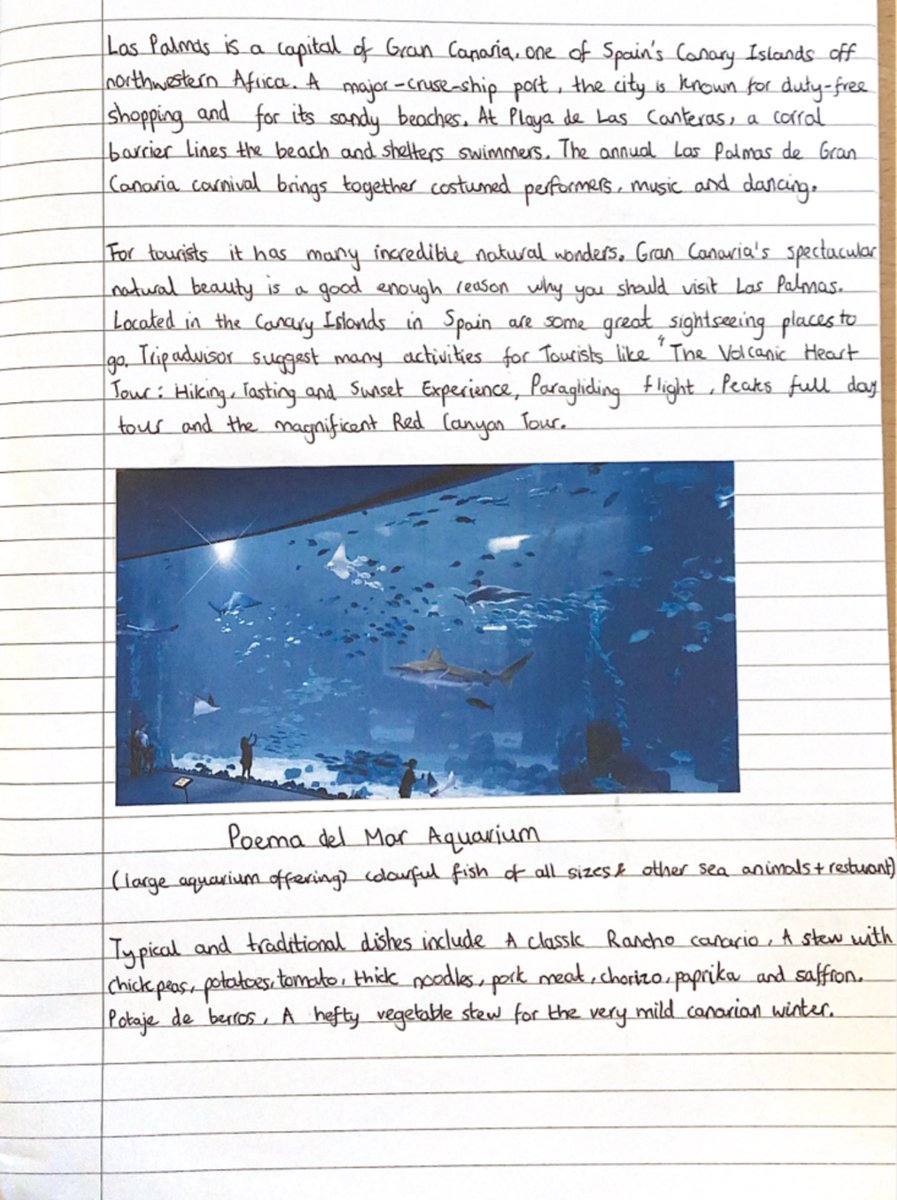 ArthurTerrySch's tweet photo. Mr Coleman’s Year 8 ab-initio Spanish class did some fantastic research homework about a Spanish city of their choice…

Some fascinating pieces below… 

#ArthurTerrySchool #beproudweek #MFL @the_atlp @MflTerry https://t.co/i9kAYg33EU