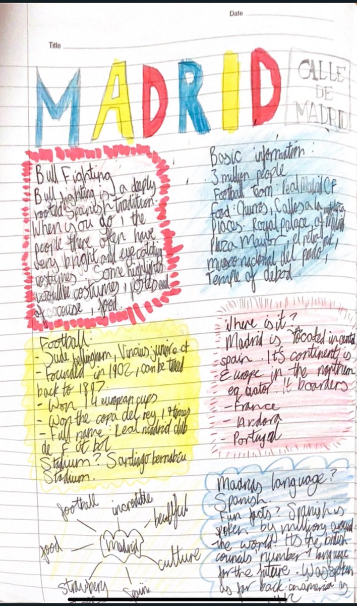ArthurTerrySch's tweet photo. Mr Coleman’s Year 8 ab-initio Spanish class did some fantastic research homework about a Spanish city of their choice…

Some fascinating pieces below… 

#ArthurTerrySchool #beproudweek #MFL @the_atlp @MflTerry https://t.co/i9kAYg33EU