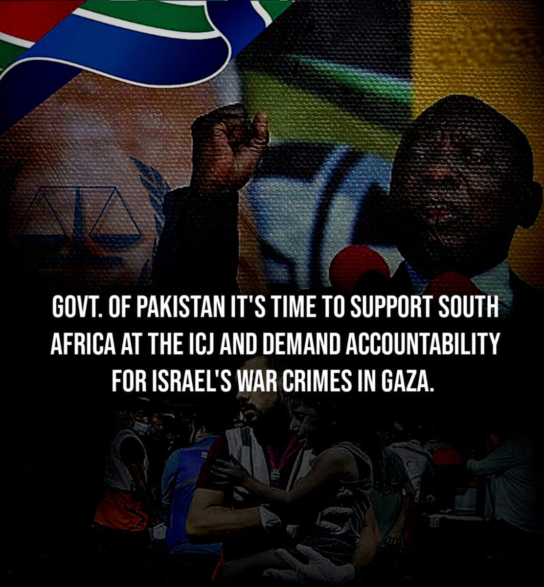 Pakistan submission of declaration of intervention will urge the court to broadly assess the legal consequences of the 75 year old occupation of Palestine
#YouthDemands_ICJ4Gaza