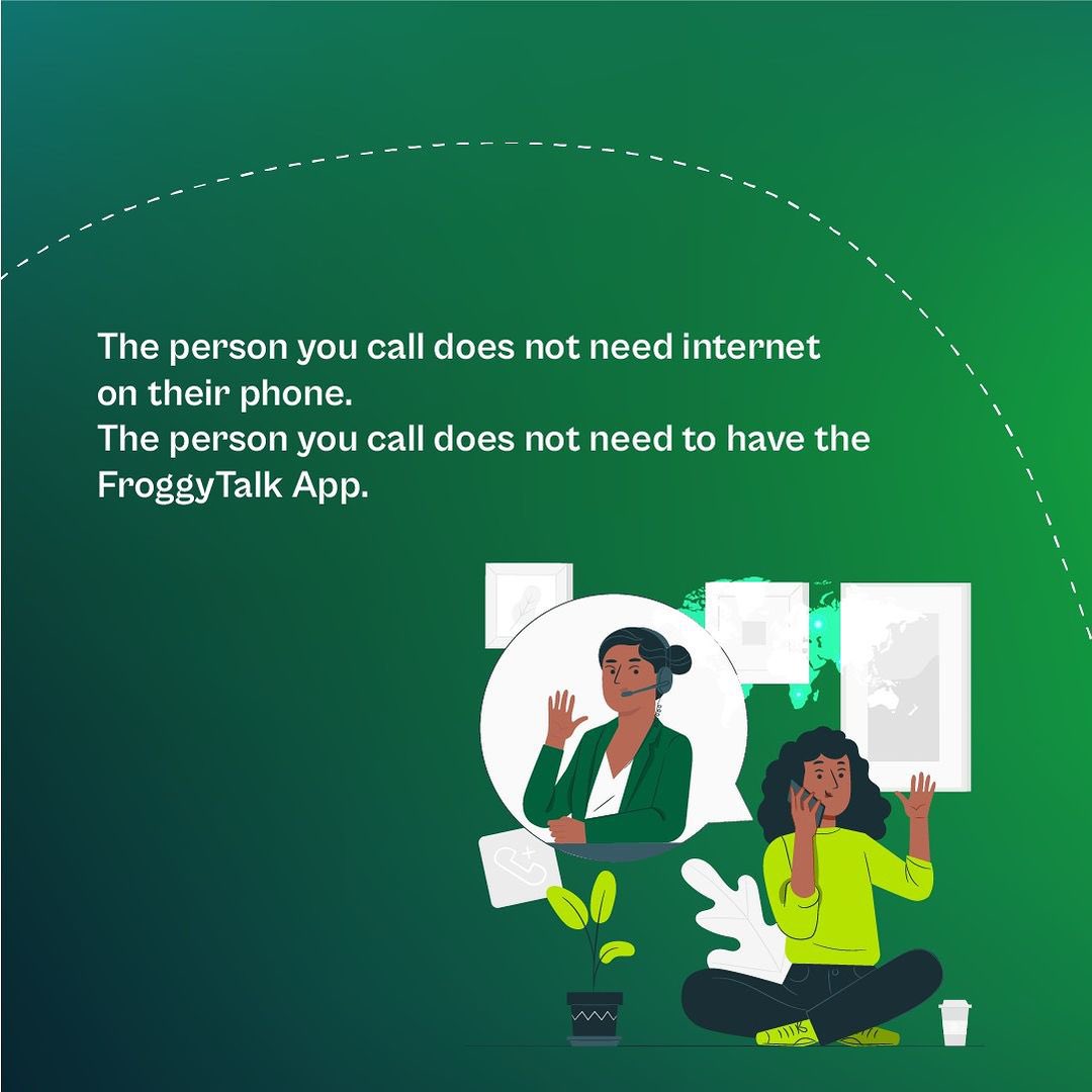 Yup! You read right. The person you call doesn’t need to have the #FroggyTalk app on their phone to receive. That’s how seamless it can get when you use FroggyTalk for your calls abroad. Download the app today here: link-to.app/AHA423kdwG
