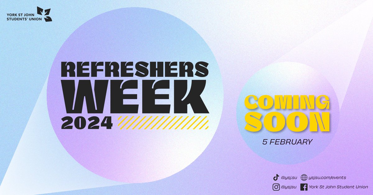 YSJ students 📣 Our amazing @YSJSU are getting ready to welcome you back to campus. 🫶 Refreshers Week starts on 5 February.📆 Further details about what's on coming very soon!👀 More. 👇 ysjsu.com/news/article/r…