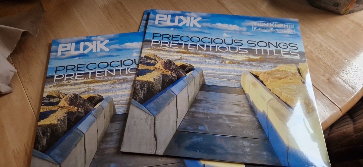OfficialPukk's tweet photo. Did someone say Vinyl Records ? The vinyl has arrived. If you want one before the official release day just drop me an email to officialpukk@hotmail.com. I'll send payment details and I can sign a copy if requested. As you can see in the pics, it's heavyweight blue vinyl 🥶 https://t.co/VTjv7ryevw