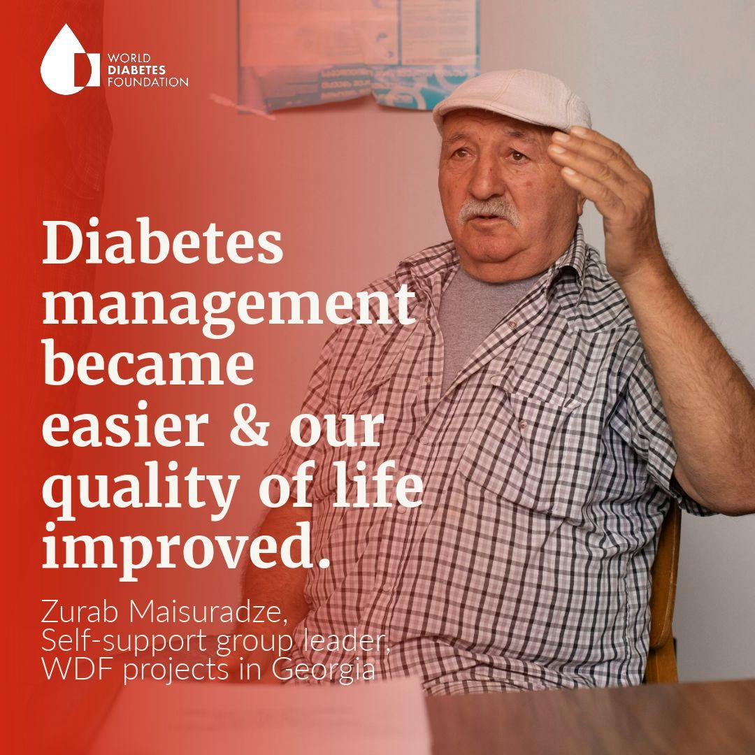 Zurab, is one of many people, that explain #WhyWeDoWhatWeDo 💡 “I learned that other people with diabetes needed support, so I trained as a peer educator, through the WDF project. Diabetes management became easier and our quality of life improved.” – he said.