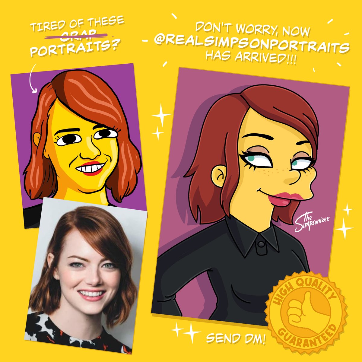ArminCastellon's tweet photo. #EmmaStone en el verdadero #SimpsonStyle
by #TheSimponizer
Para ver más de mis trabajos nuevos y previos visiten mi insta: RealSimpsonPortraits https://t.co/6KDRSkdsQZ