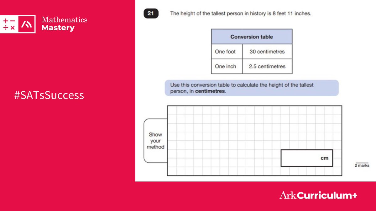 MathsMastery's tweet photo. Thread alert! π§΅
Dive into this Year 6 assessment question in the latest #SATsSuccess series instalment with @RavMoh5.
Consider the role that number plays in achieving a secure understanding of measurement.π https://t.co/qIMwjaO4Do