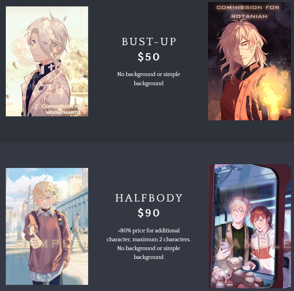 hello I open 2 slots of commission this month, DM me if you want a slot XD For more information and sample, check out the link in the below comment ❤️Retweets are appreciated, thank you so much #commissionsopen #Commissions