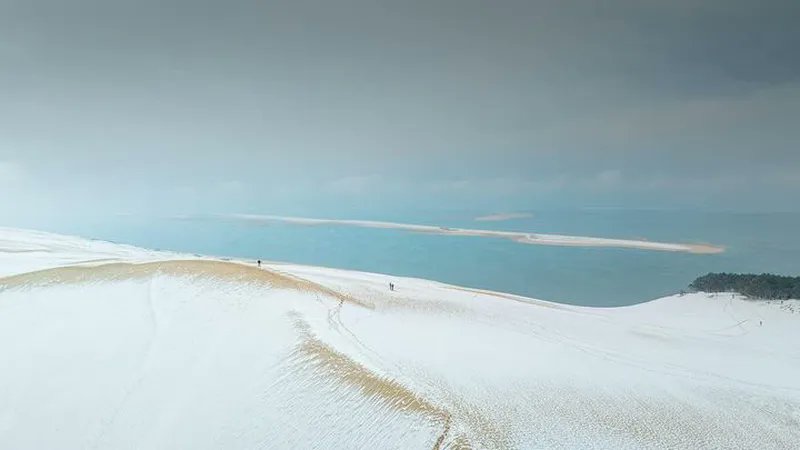 CerfiaFR's tweet photo. 🇫🇷❄️ EN IMAGES | La dune du Pilat sous la neige. 🤩

📸 Jean-Philippe Bellon https://t.co/3bYaiq4IRu