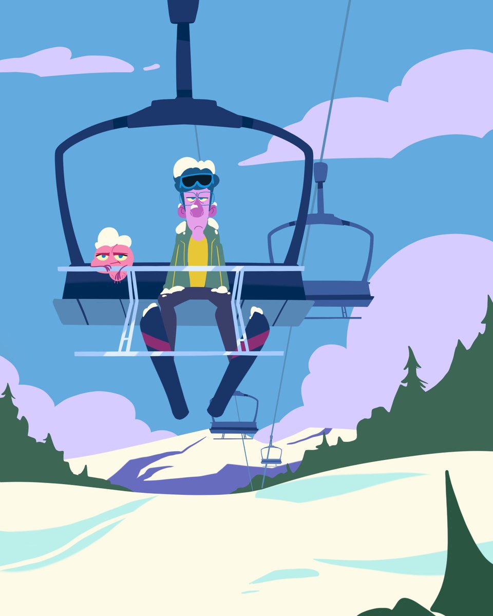 Update on Brain and Murphy's trip.. the ski lift wait is not ideal!

#skitrip #wintertrip #winterwonderland #illustrationart #animationstudio