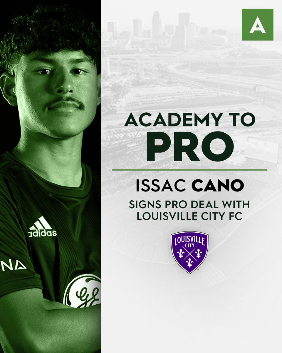 Issac Cano puts pen to paper, signing his first professional deal with <a href="/loucityfc/">z - Louisville City FC</a> 📃🖋️