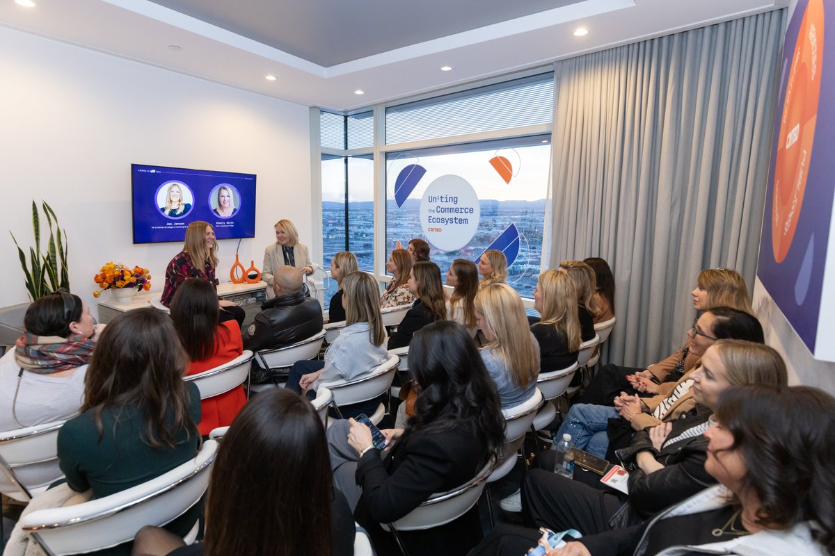 criteo's tweet photo. Key takeaways from our #WomeninCommerce event at @CES: Know your worth, be honest with what you do and don’t know, and don’t let anyone tell you what the “right” move is. 💪 #CES2024 https://t.co/xGfENnIj36